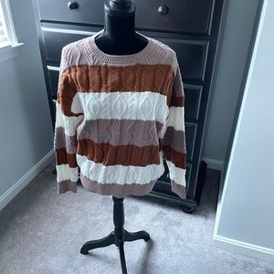 COPY - Pink Lily striped sweater